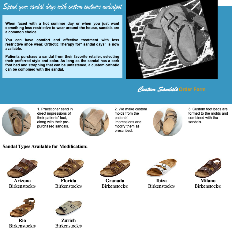 Custom Orthotic Sandals