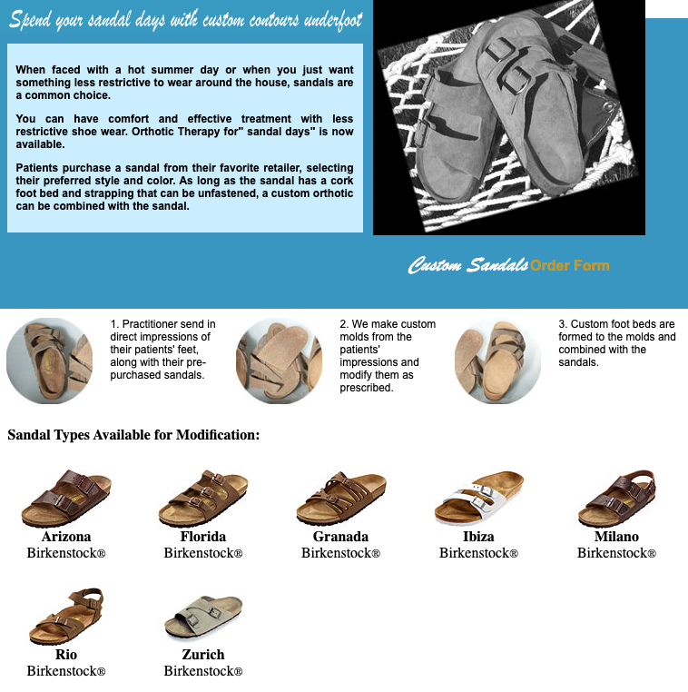 custom orthotic birkenstock sandals